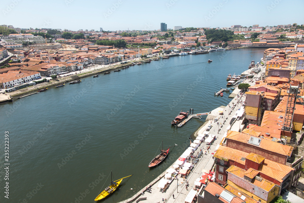 Panorama of the Douro estuary and the city of Porto