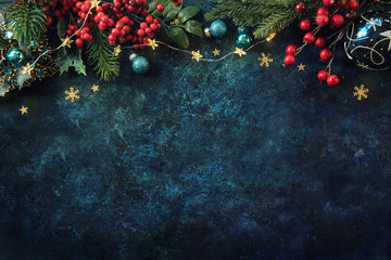 Christmas decor background with place for text