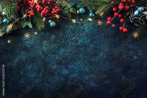 Carta da parati Christmas decor background with place for text