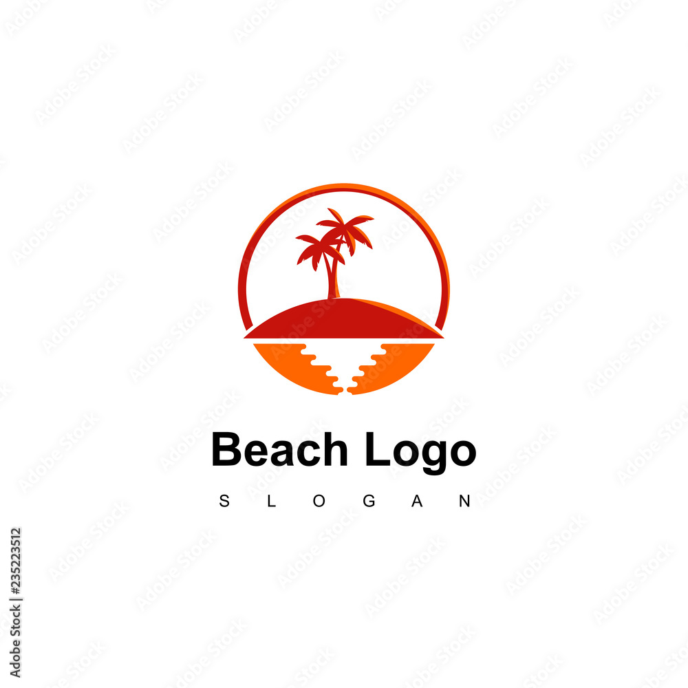 Beach Logo Design For Travel Company Beach Logo Design For Travel Company