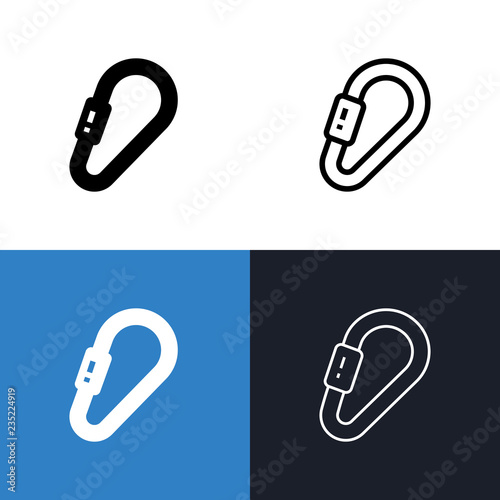 Carabiner Icon Set