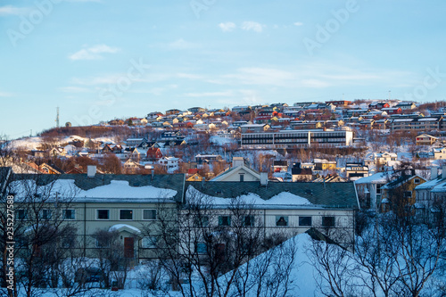 Norway Kirkenes City Scene View during winter photo