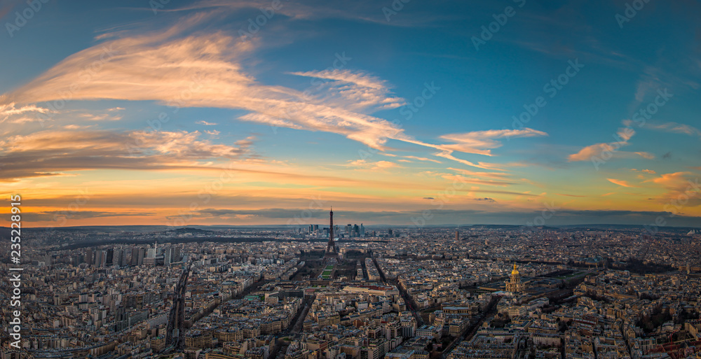 Paris panorama from above