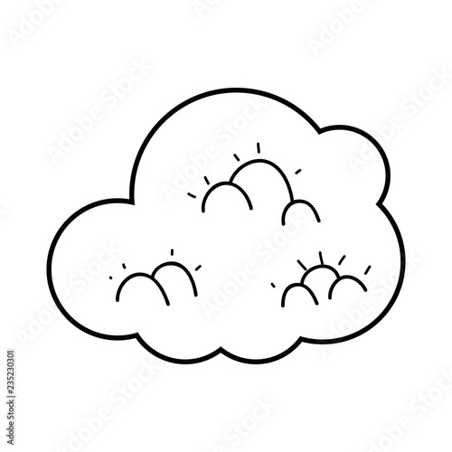 cute fairytale cloud icon