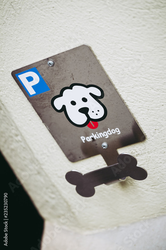 Parking pour les chiens, endroit pour laisser son chien attendre photo