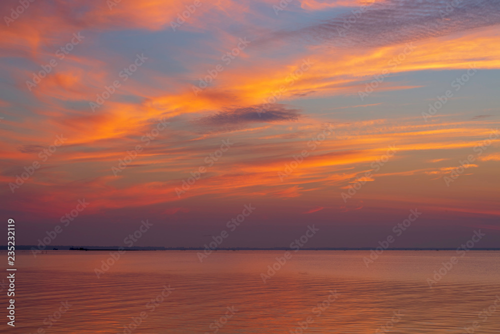 colourful sky with yellow clouds