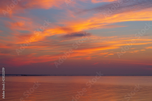 colourful sky with yellow clouds