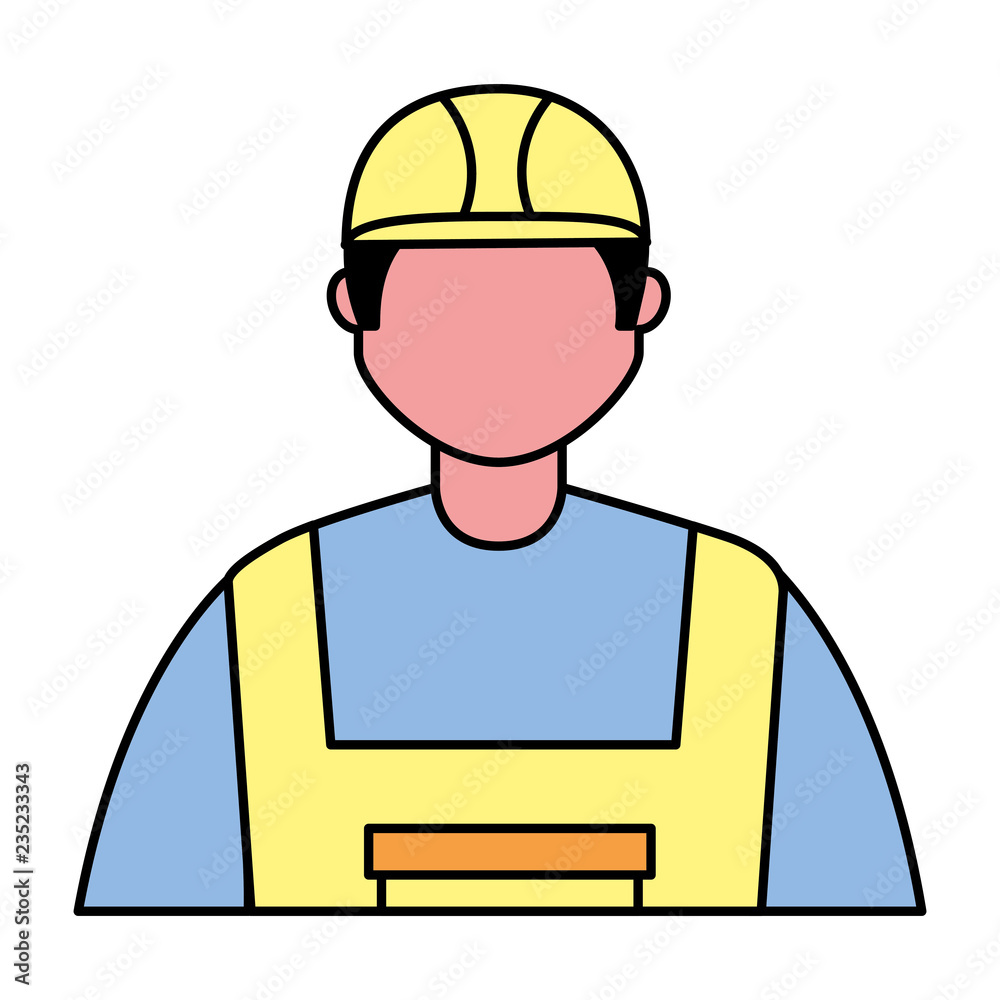 builder employee labor on white background builder employee labor on white background