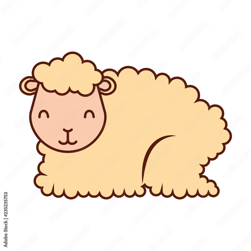 Obraz premium sheep cartoon animal wild life