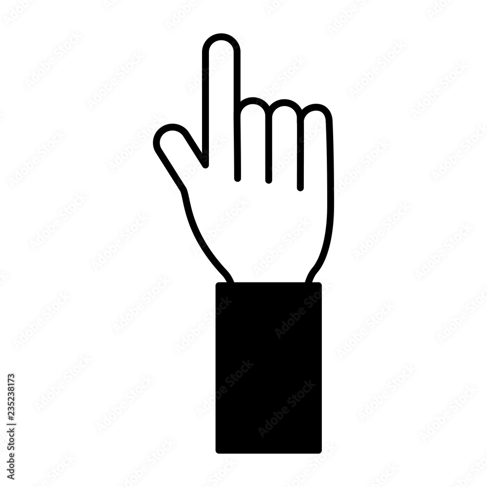 hand pointing on white background hand pointing on white background