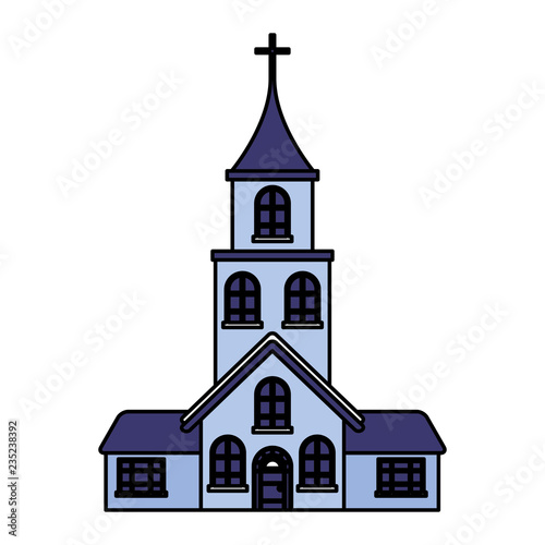 church bulding on white background