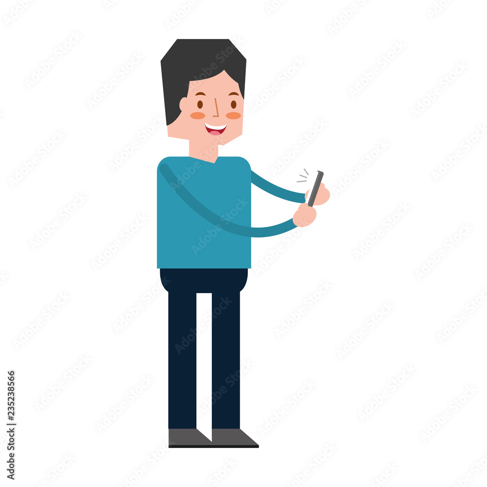 man using smartphone social media man using smartphone social media