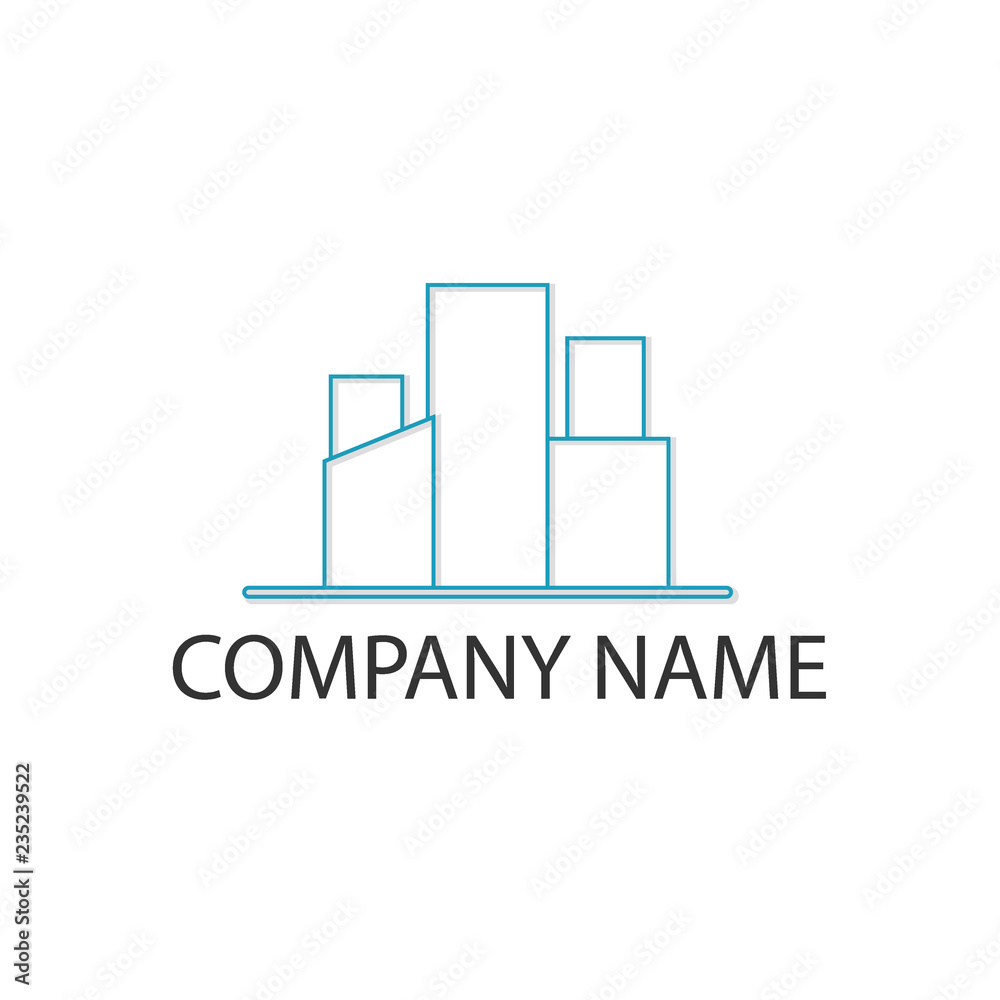 building icon, office icon for company logo