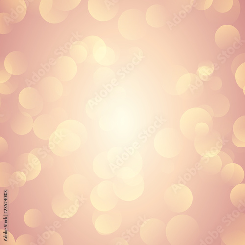 Rose gold bokeh lights background
