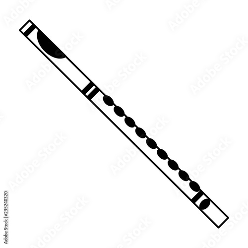flute instrument on white background