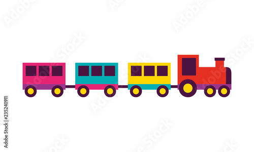 train toy on white background