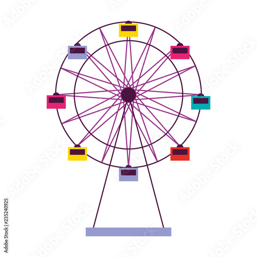 ferris wheel carnival on white background