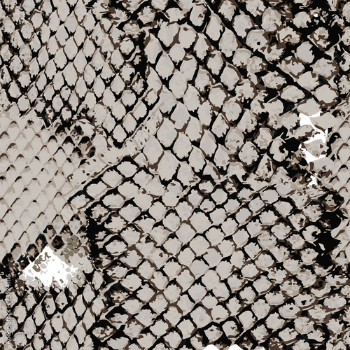 Brown gray snake skin seamless pattern