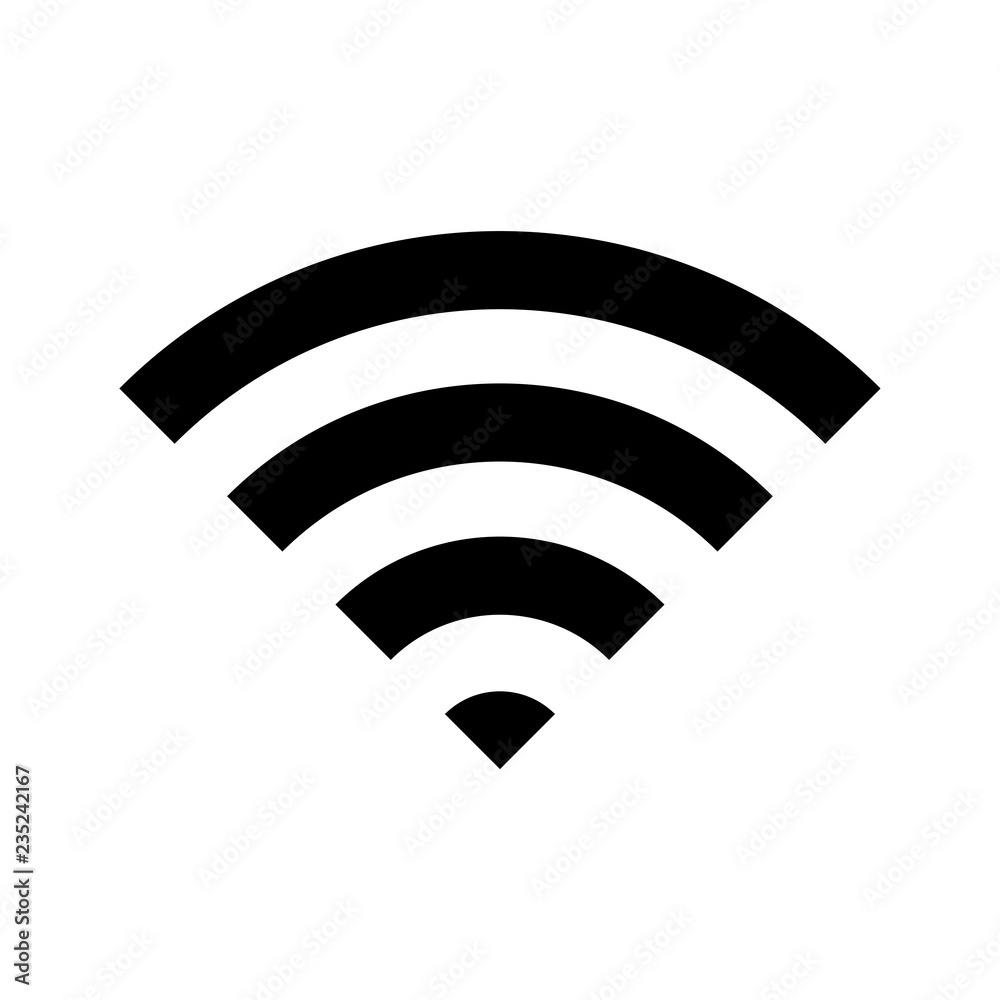 Black wifi icon with sharp edges Black wifi icon with sharp edges