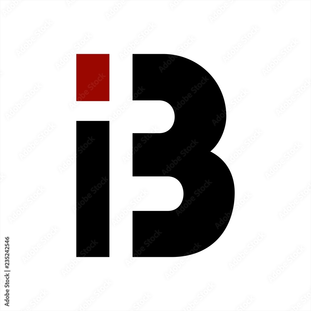 Obraz premium iB, Bi, i3, B initials geometric letter company logo