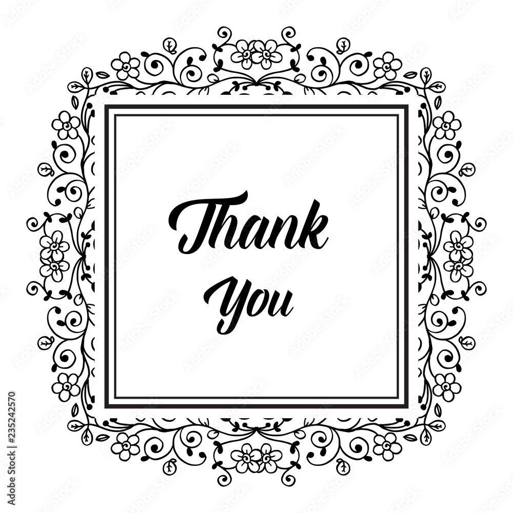 Flower composition with the text thank you vector art Flower composition with the text thank you vector art