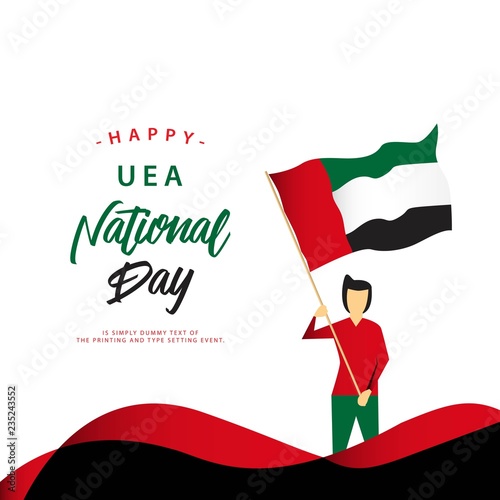 Happy UEA National Day Vector Template Design Illustration