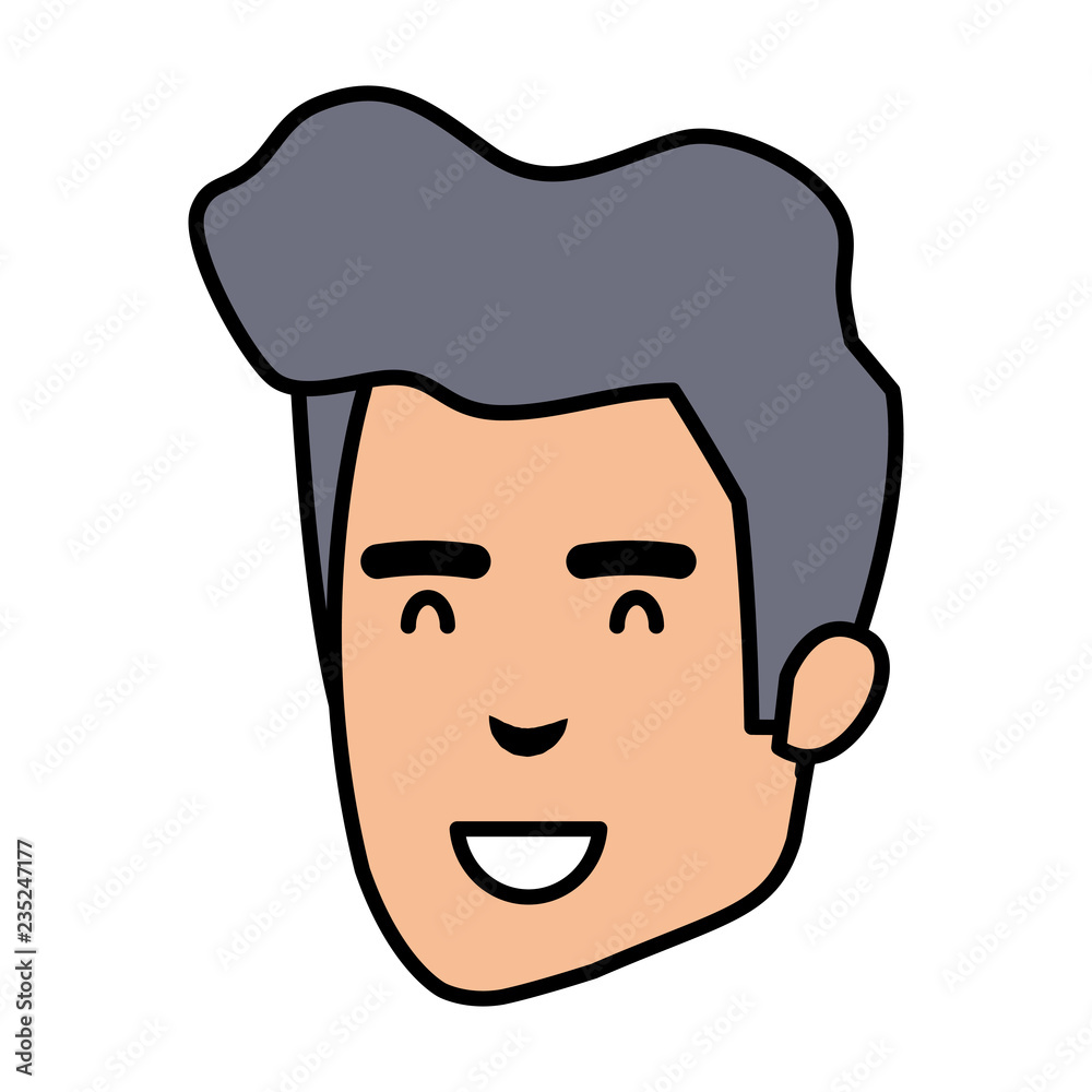 young man head avatar character young man head avatar character