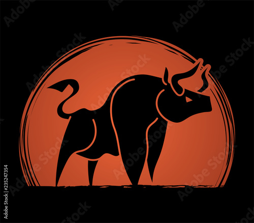 Angry Bull graphic vector