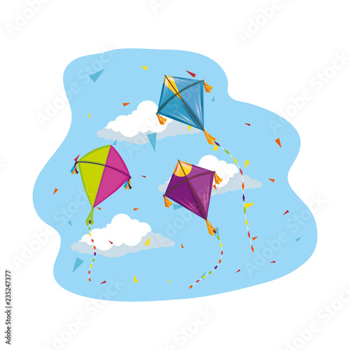 cute kites flying in the sky