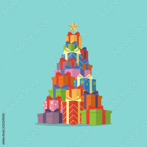 Christmas tree gift boxes