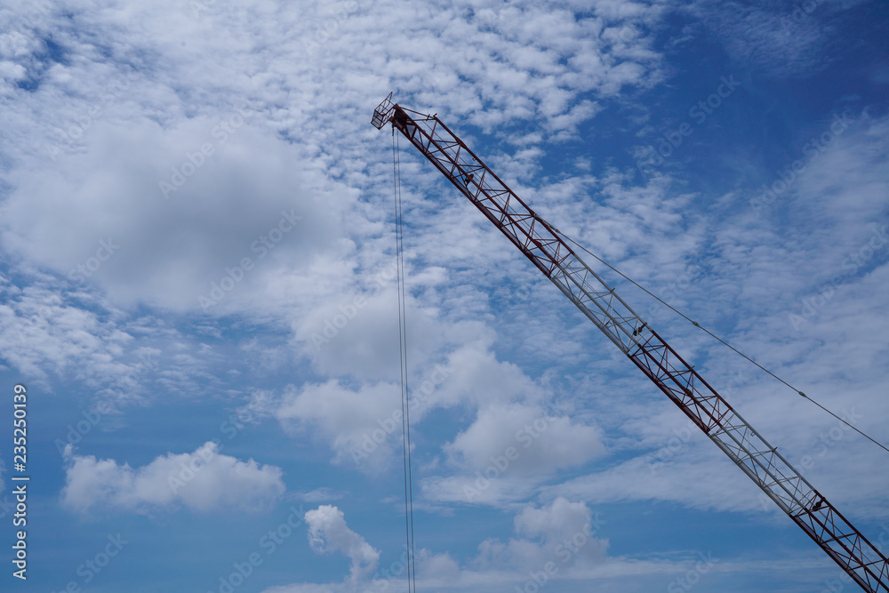 A part of crane at construction side