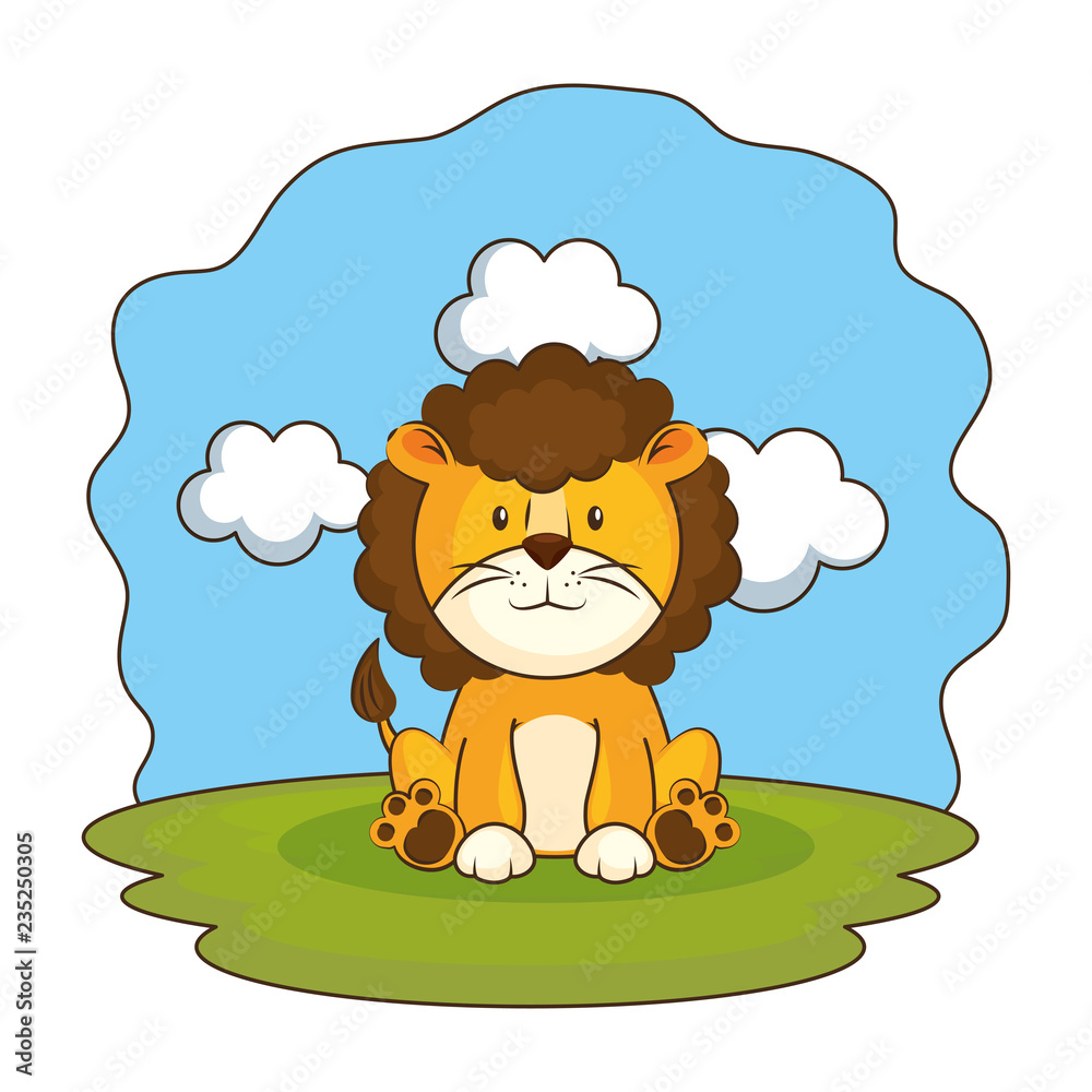 cute lion in the camp cute lion in the camp