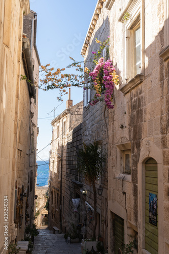 narrow street in Croatia