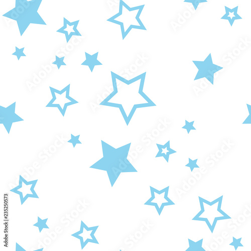 Holiday seamless pattern with falling stars. Vector illustration