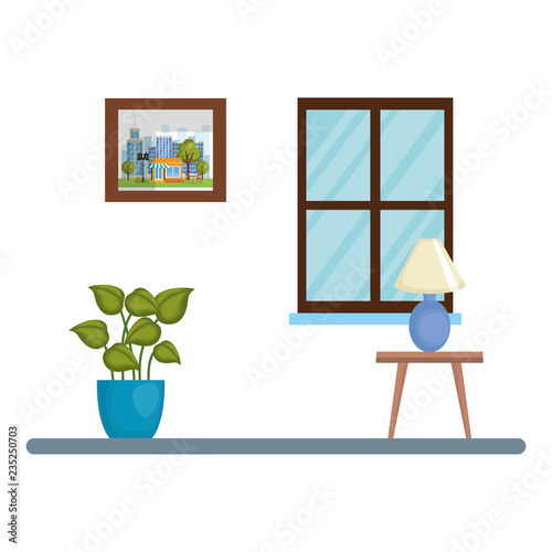 house place with table and plant