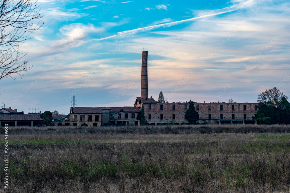 view of an abandoned factory 