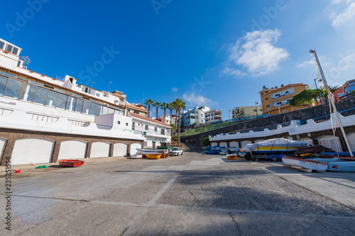Street in the small village of Alcala. Tenerife. Canary Islands..Spain