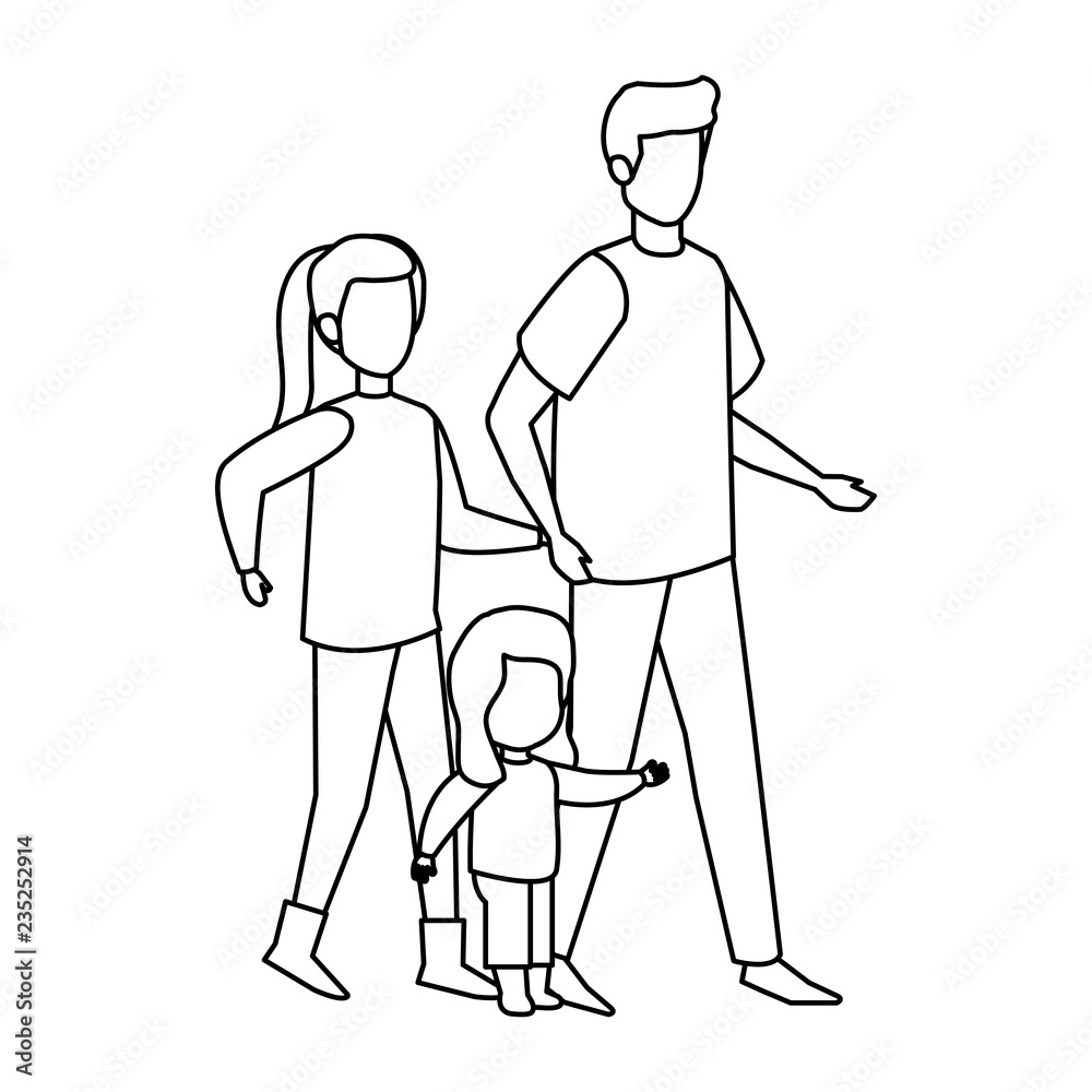 parents couple with daughter characters parents couple with daughter characters