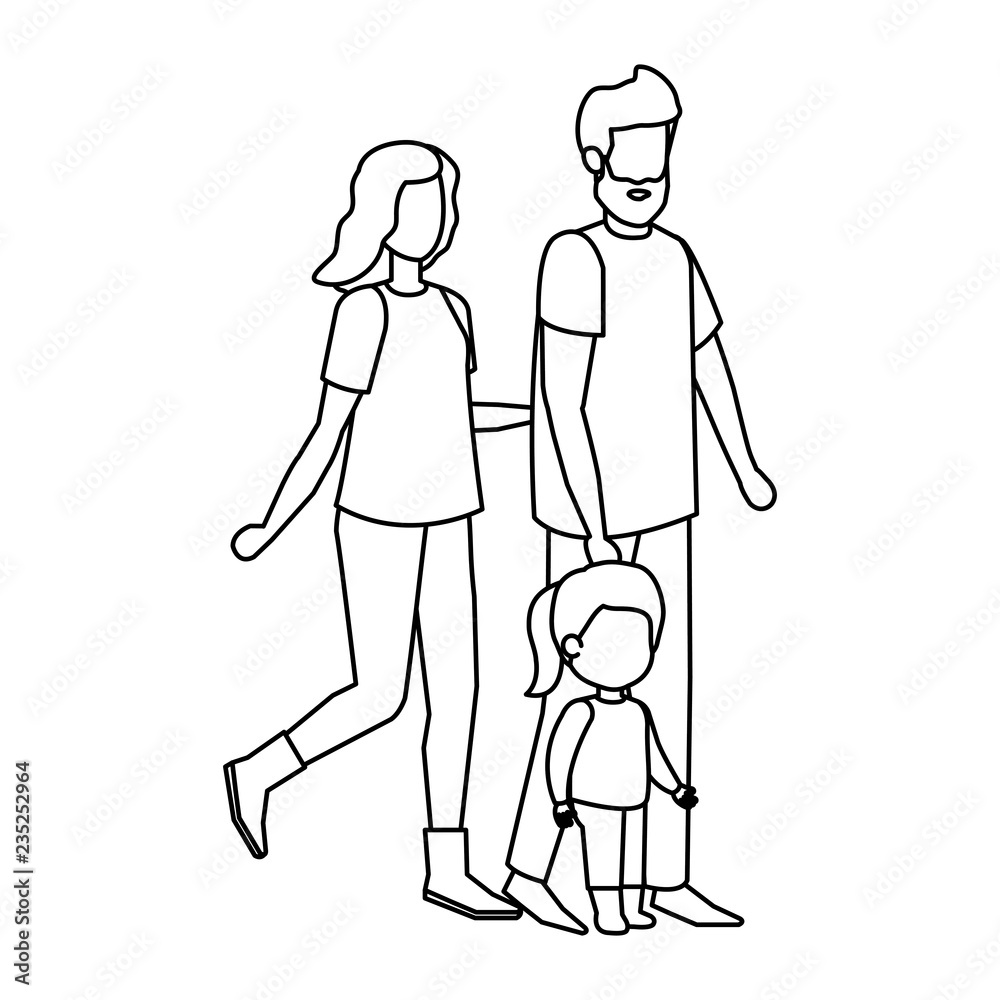 parents couple with daughter characters parents couple with daughter characters