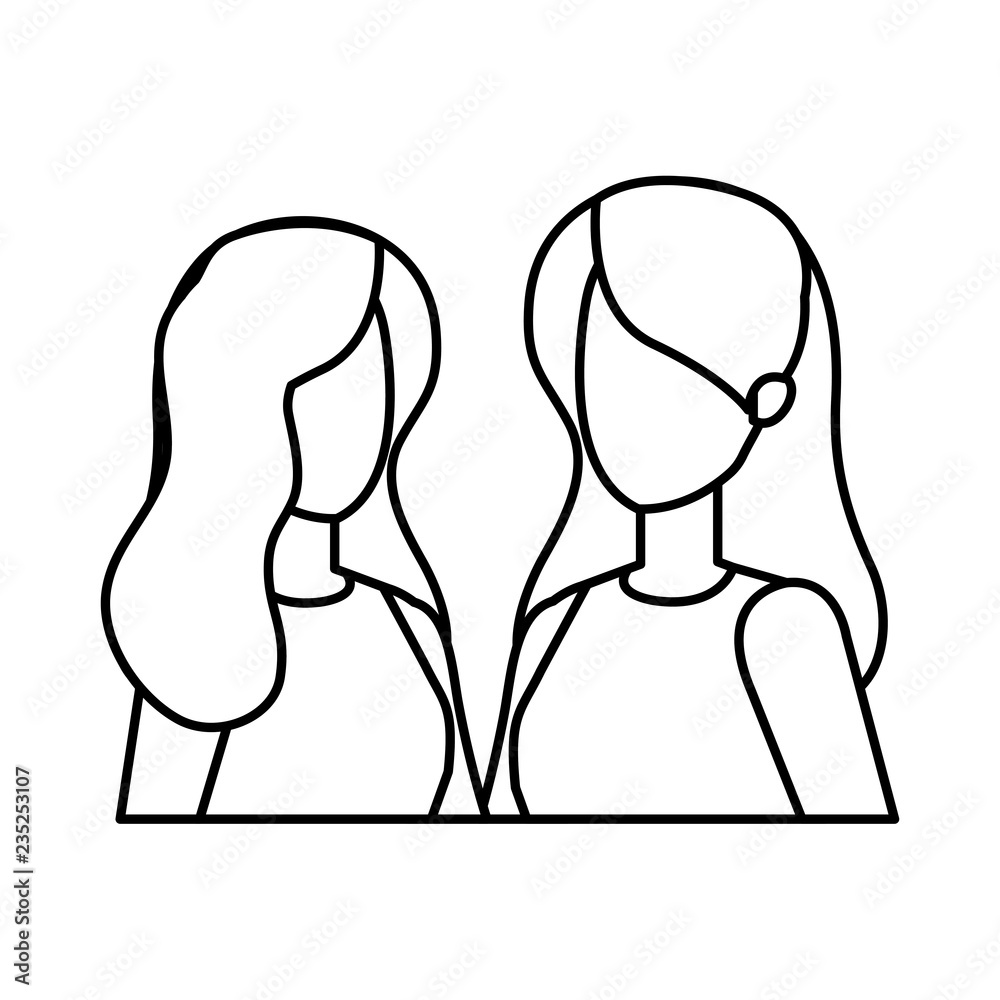 couple girls avatars characters couple girls avatars characters