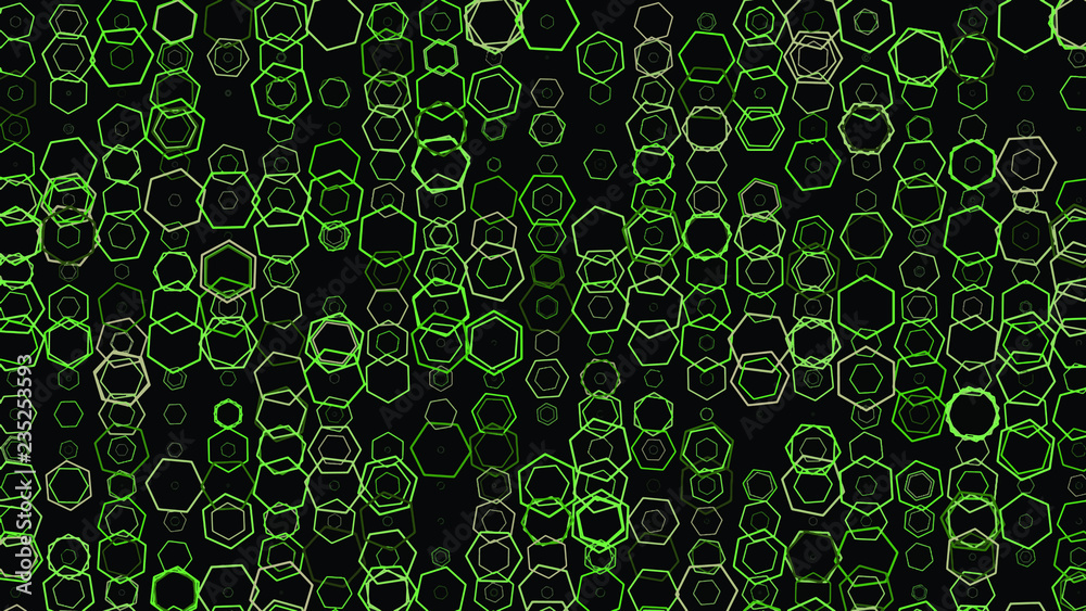 Abstract background pattern with a variety of hexagons. Abstract background pattern with a variety of hexagons.