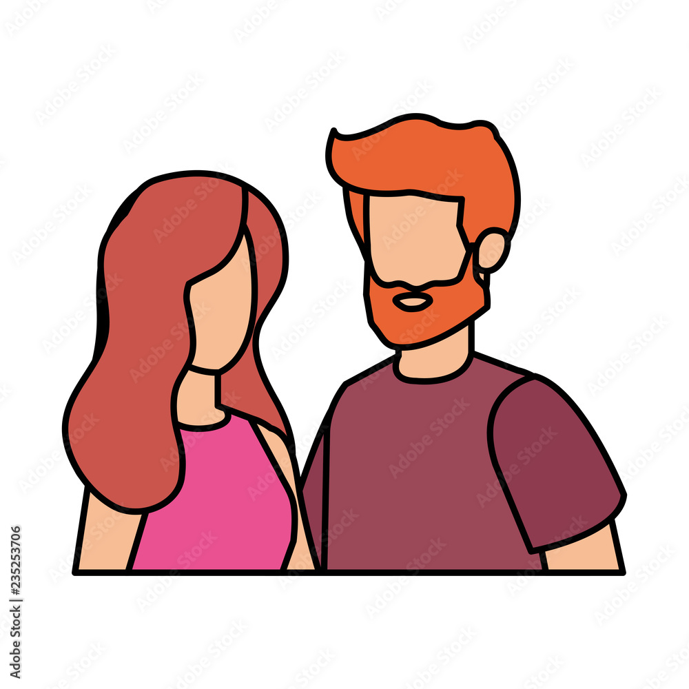 couple avatar characters icons