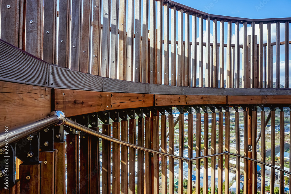 Obraz premium Railing stairs observation tower