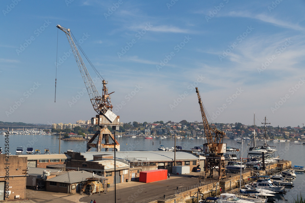 old cranes and harbour 