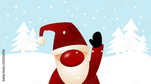 Winterlandschaft und Santa Claus