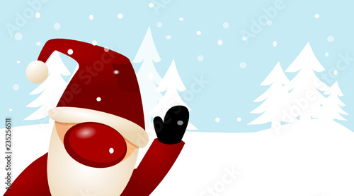 Winterlandschaft und Santa Claus