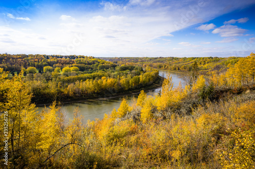 North Saskatchewan river bent near town Devon, Alberta