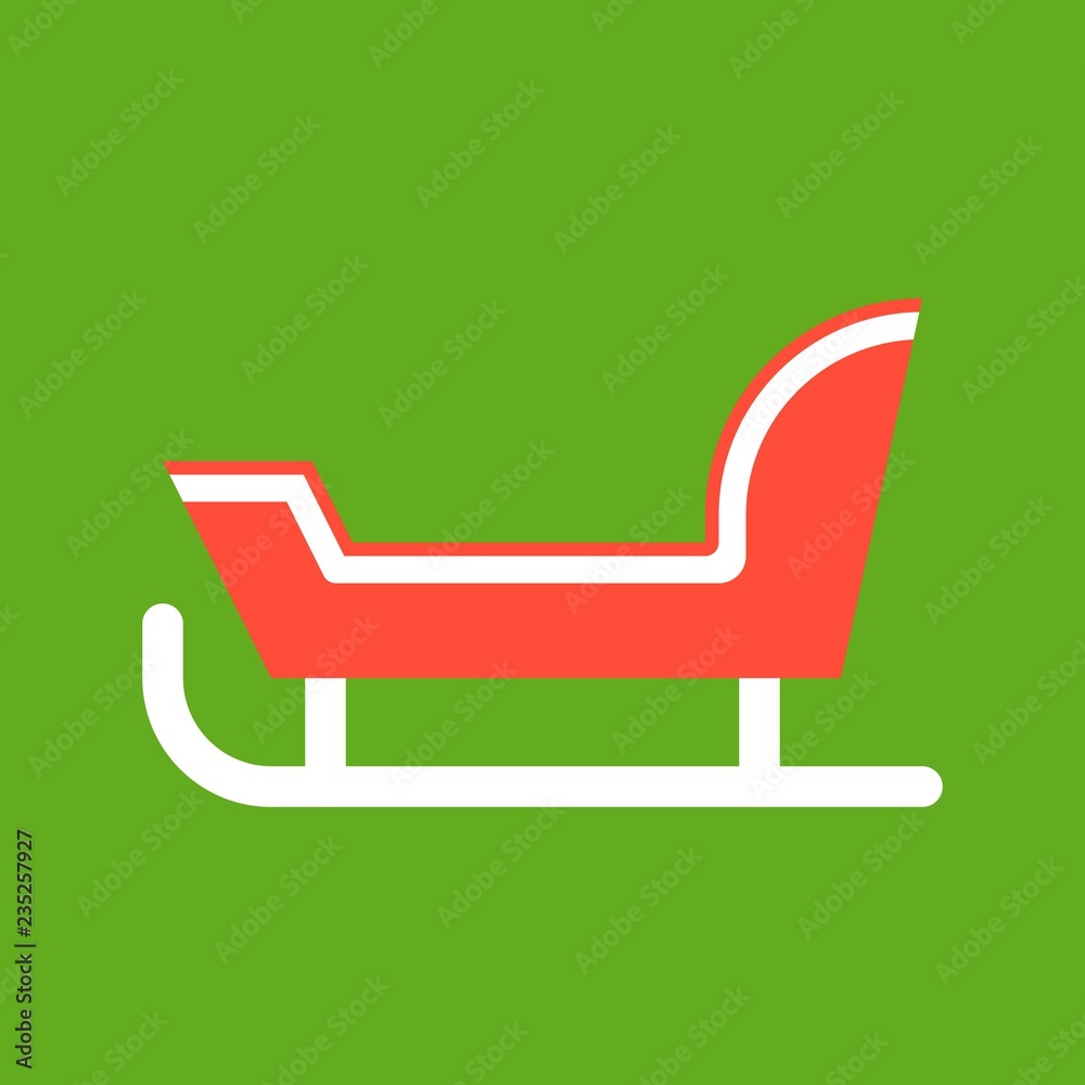 Santa Claus sleigh, Merry Christmas icon set, flat design Santa Claus sleigh, Merry Christmas icon set, flat design
