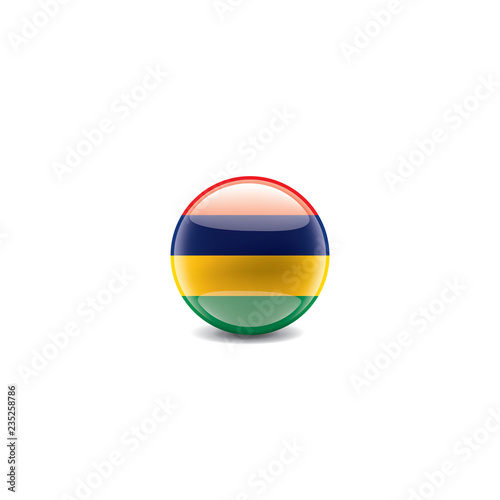 Mauritius flag  vector illustration on a white background