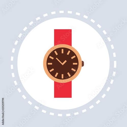 Women wrist watch elegant clock shopping icon